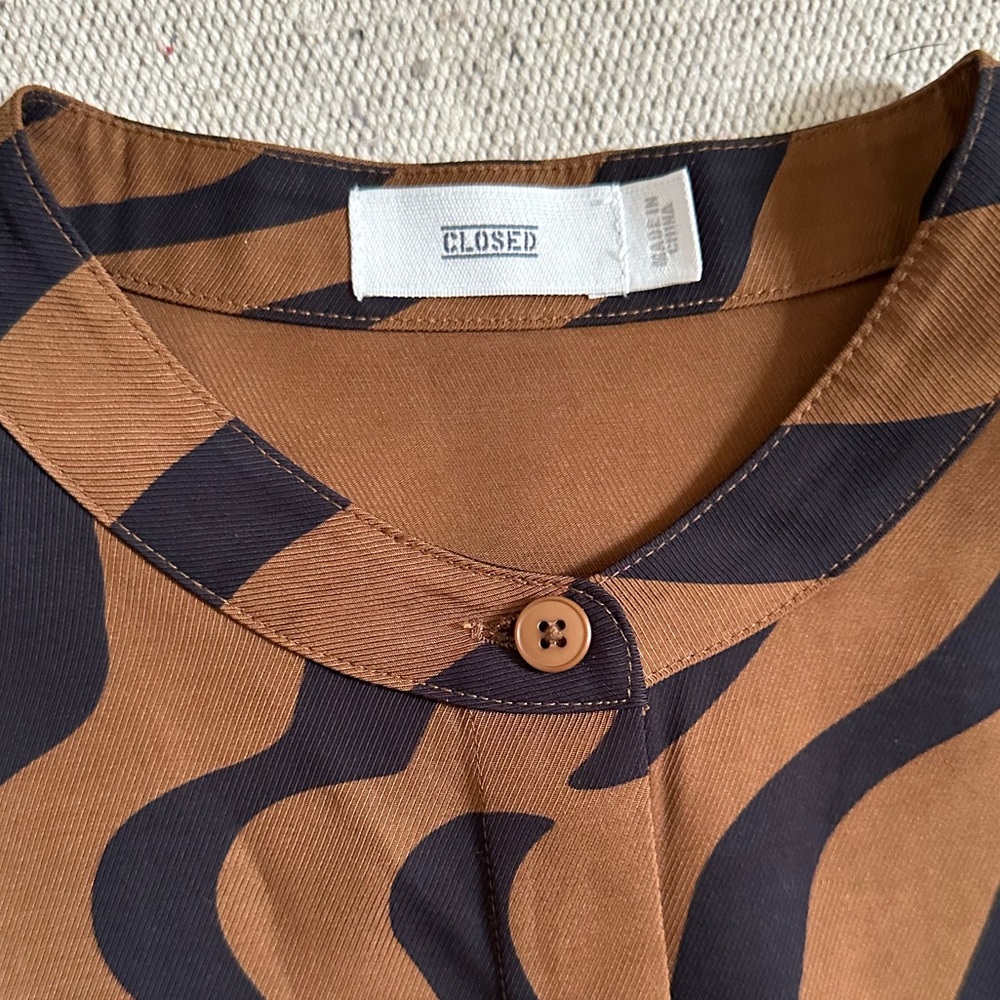 Closed Brown and Black Button Up Shirt - Picture 5 of 8